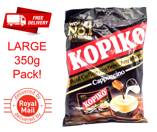 Promotional Image with Free Delivery Badge – Shows the large 350g pack, with "Free Delivery" and "Royal Mail" branding for UK customers.